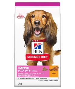 ヒルズ サイエンス・ダイエット ドッグフード 小型犬用 シニア ライト 7歳以上 チキン 3ｋｇ 高齢犬用 ドライ 肥満 お試し トライアル